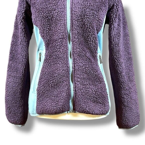 Columbia Fast Beauty Fleece Full Zip Jacket Womens Extra Small XS Purple Blue - Picture 5 of 12